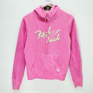 Y2K Abercrombie & Fitch Track Pink Hoodie Womens Medium Trashy Preppy Vtg